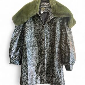 Hatley Olive Leopard Print Cape